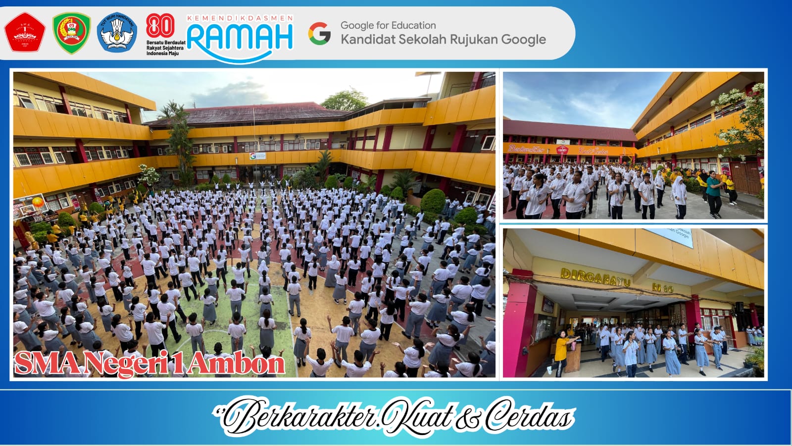 Senam Pagi Bersama, Wujudkan Semangat Sehat dan Kebersamaan di SMA Negeri 1 Ambon