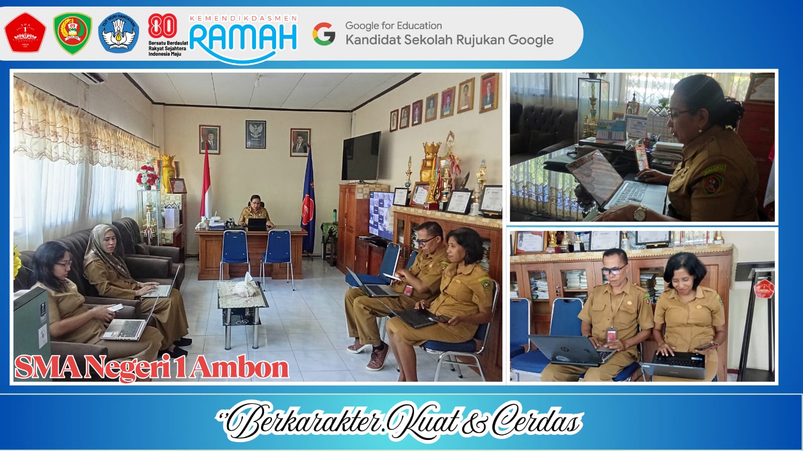 kepsek bersama guru melihat Pengusulan Kinerja Guru